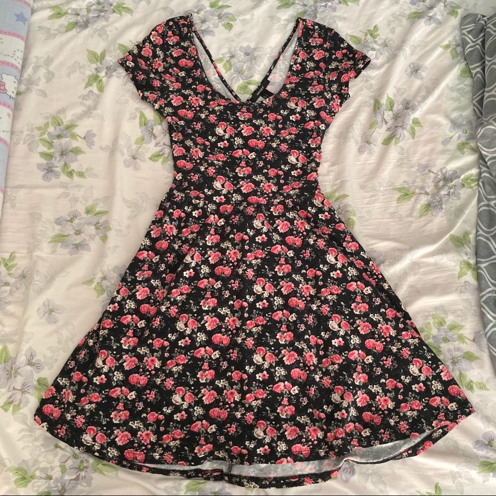 Floral cutout dress